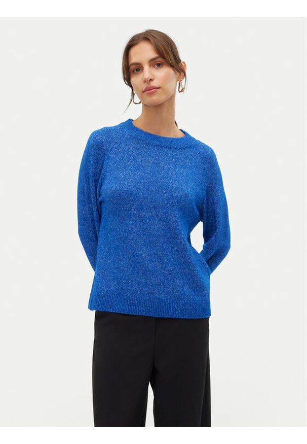 Vero Moda Sweter Filuca 10298674 Niebieski Regular Fit. Kolor: niebieski. Materiał: syntetyk