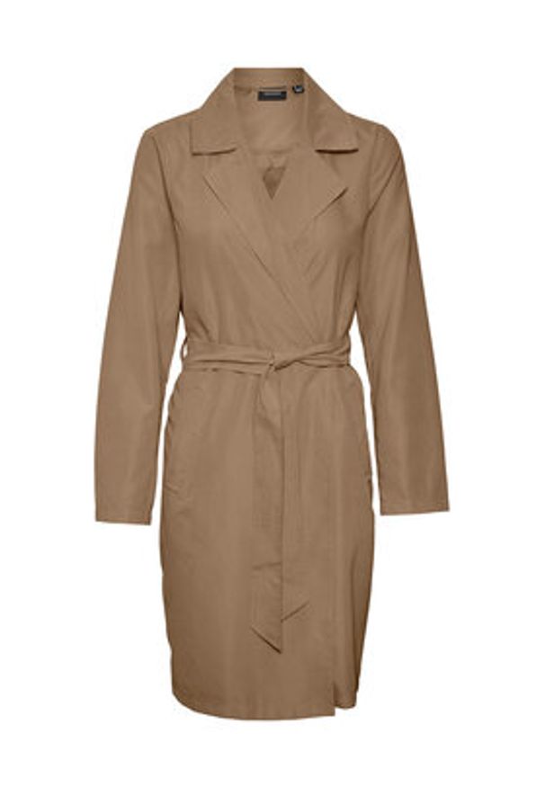 Vero Moda Trencz Billie Daisy 10281638 Brązowy Regular Fit. Kolor: brązowy. Materiał: syntetyk