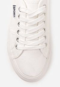 Renee - Białe Basicowe Trampki VICES w Minimalistycznym Stylu Riosanne. Okazja: na spacer. Kolor: biały. Materiał: jeans, satyna. Wzór: kwiaty. Styl: klasyczny #4