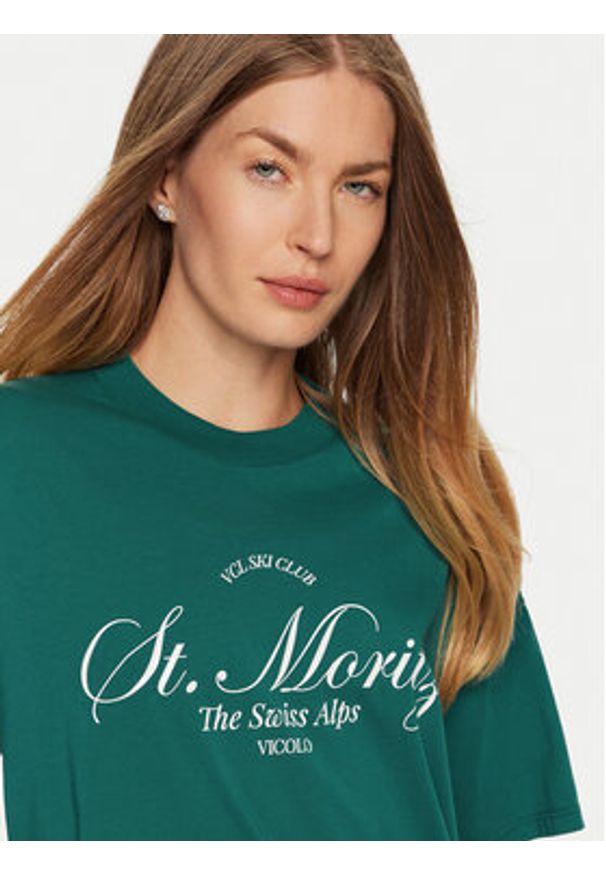 ViCOLO T-Shirt RS0053 Zielony Regular Fit. Kolor: zielony. Materiał: bawełna