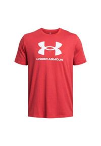 Under Armour - T-shirt Męski Logo Sportstyle. Kolor: czerwony. Sport: turystyka piesza