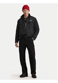 Polo Ralph Lauren Kurtka jeansowa 710956616001 Czarny Regular Fit. Typ kołnierza: polo. Kolor: czarny. Materiał: syntetyk #6