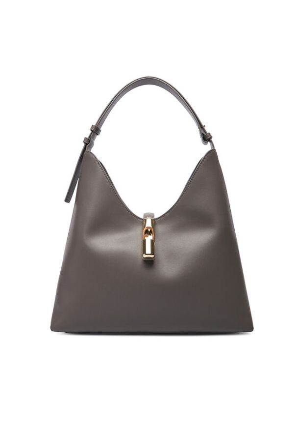 Furla Torebka Goccia M WB01499 BX3104 KH 4283S Szary. Kolor: szary. Materiał: skórzane