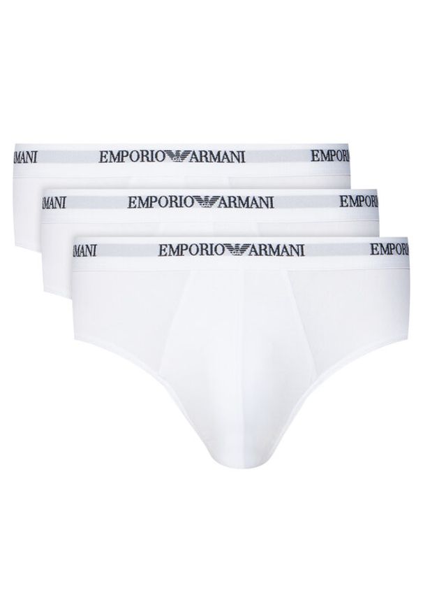 Emporio Armani Underwear Komplet 3 par slipów EM000258 AF14132 M0066 Biały. Kolor: biały. Materiał: bawełna