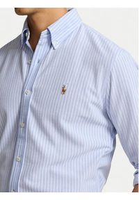 Polo Ralph Lauren Koszula 710934575002 Błękitny Slim Fit. Typ kołnierza: polo. Kolor: niebieski. Materiał: bawełna #4