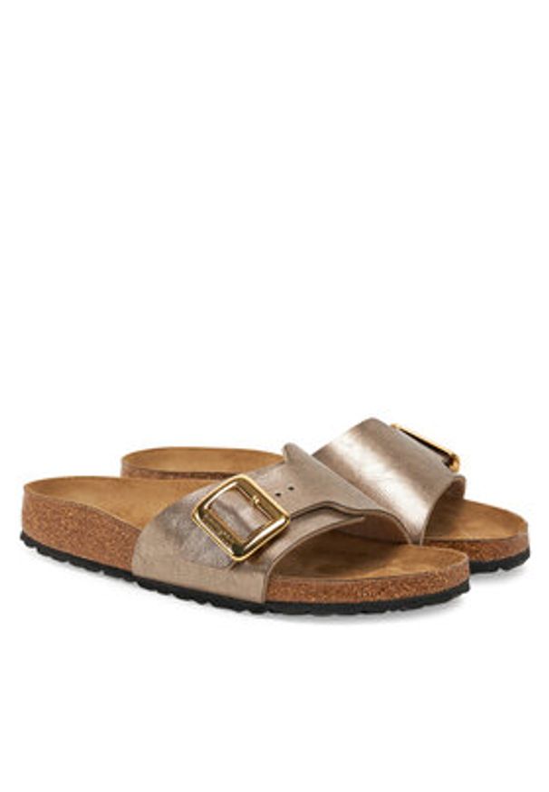 Birkenstock Klapki Catalina Cushion Buckle 1029416 Brązowy. Kolor: brązowy. Materiał: skóra