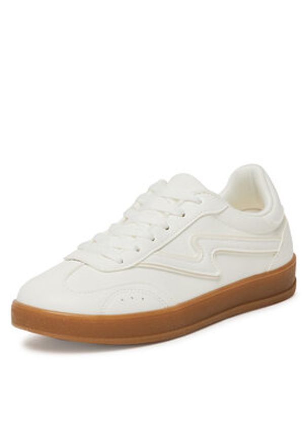 DeeZee Sneakersy AM25219 Biały. Kolor: biały. Materiał: skóra