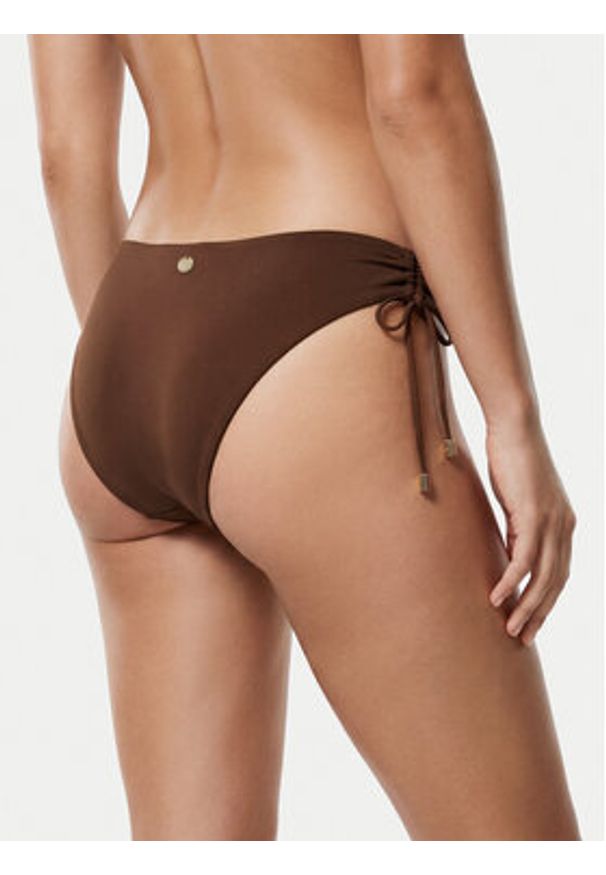 Max Mara Beachwear Dół od bikini Sandra 2616821229 Brązowy ciemny. Kolor: brązowy. Materiał: syntetyk