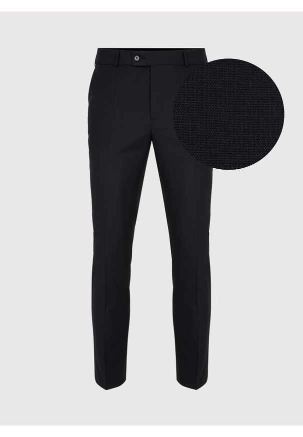 Pako Lorente - PAKO LORENTE – Czarne spodnie garniturowe. Kolor: czarny. Materiał: elastan, wiskoza, poliester. Styl: elegancki, klasyczny