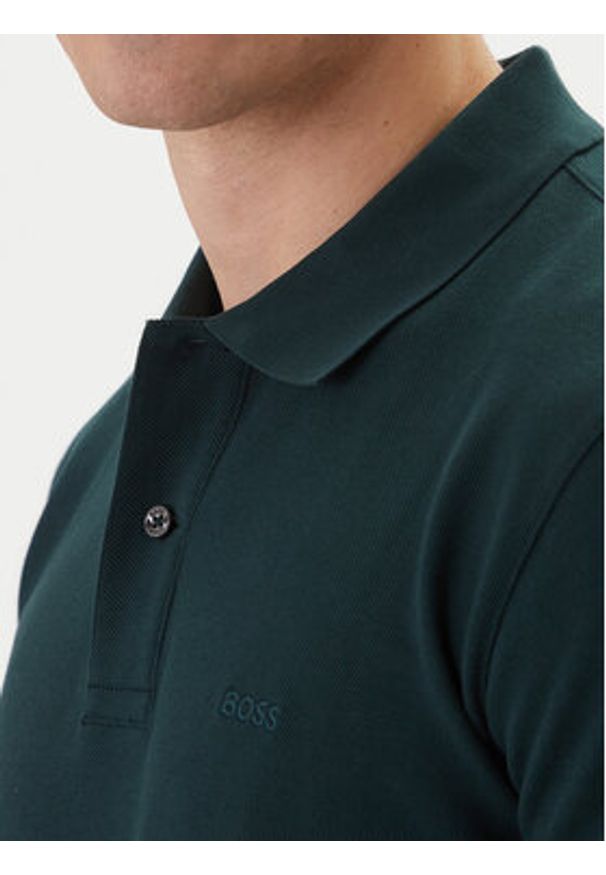 BOSS Polo Pallas 50553564 Zielony Regular Fit. Typ kołnierza: polo. Kolor: zielony. Materiał: bawełna