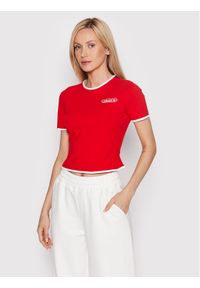 Adidas - adidas T-Shirt Binding Details HL6570 Czerwony Slim Fit. Kolor: czerwony. Materiał: bawełna #1