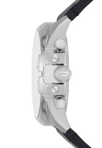 Diesel zegarek DZ4592 męski kolor srebrny. Kolor: srebrny. Materiał: skóra, materiał