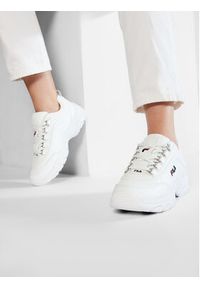 Fila Sneakersy Strada Low Wmn 1010560.1FG Biały. Kolor: biały. Materiał: skóra #4