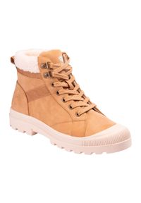 Iguana - Buty Trekkingowe Damskie Średnia Wysokość Zimowe Alnair. Kolor: beżowy, wielokolorowy, brązowy. Sezon: zima #1