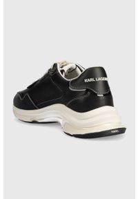 Karl Lagerfeld sneakersy skórzane LUX FINESSE kolor czarny KL53165C. Nosek buta: okrągły. Zapięcie: sznurówki. Kolor: czarny. Materiał: skóra #3