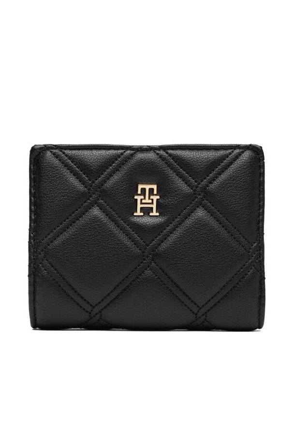 TOMMY HILFIGER - Tommy Hilfiger Portfel Th Feminine Bifold AW0AW18701 Czarny. Kolor: czarny. Materiał: skóra