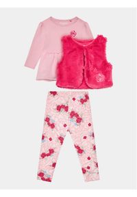 Guess Komplet kamizelka, sukienka i legginsy A3BG11 WC910 Różowy Regular Fit. Kolor: różowy. Materiał: syntetyk #1