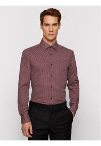 BOSS - Boss Koszula Jango 50451304 Czerwony Slim Fit. Kolor: czerwony. Materiał: bawełna