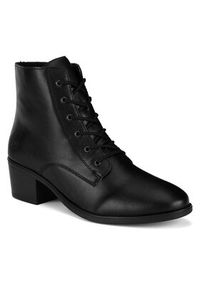 Rieker Trzewiki 73930-00 Czarny. Kolor: czarny. Materiał: materiał #3