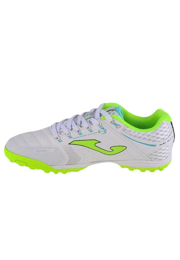 Buty piłkarskie - turfy męskie, Joma Liga-5 2232 TF. Kolor: biały, wielokolorowy, zielony. Sport: piłka nożna