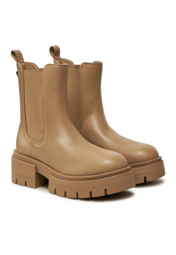 Guess Sztyblety Charlotte FLFCHT ELE10 Beżowy. Kolor: beżowy. Materiał: skóra