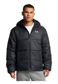 Kurtka puchowa z wypełnieniem syntetycznym męska Under Armour Lw Insulated Jacket - czarna. Kolor: czarny. Materiał: syntetyk, puch