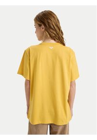Roxy T-Shirt Hangloose The Sky ERJZT06020 Żółty Regular Fit. Kolor: żółty. Materiał: bawełna #3