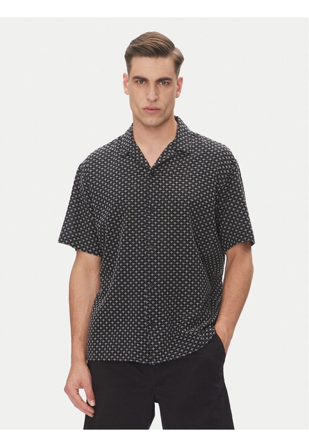Jack & Jones - Jack&Jones Koszula Luke 12277185 Czarny Relaxed Fit. Kolor: czarny. Materiał: bawełna