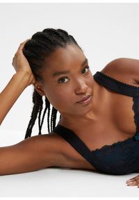 bonprix - Biustonosz minimizer z wyściełanymi ramiączkami. Kolor: czarny. Materiał: koronka. Rodzaj stanika: wyściełane miseczki, różne sposoby noszenia. Wzór: koronka #3