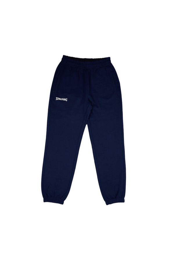 SPALDING - Spodnie do biegania Spalding Flow. Kolor: niebieski. Materiał: dresówka. Sport: bieganie, koszykówka