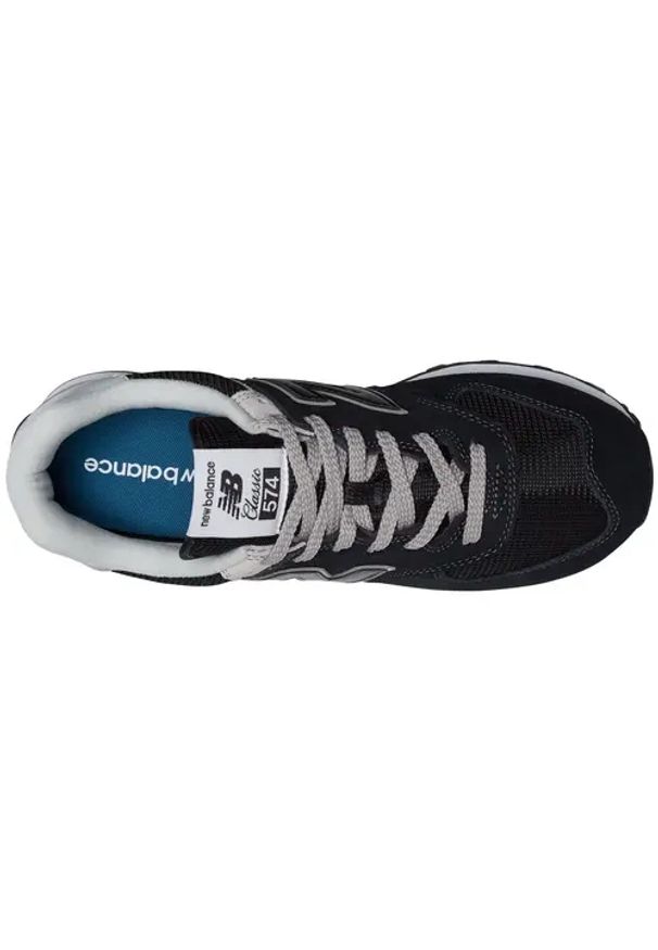 New Balance ML574EVB Sneakersy męskie czarne. Okazja: na co dzień, na spacer, do pracy. Kolor: czarny. Model: New Balance 574. Sport: turystyka piesza
