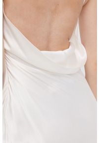 BARDOT - Bardot sukienka kolor biały maxi rozkloszowana. Kolor: biały. Materiał: tkanina. Długość rękawa: na ramiączkach. Typ sukienki: rozkloszowane. Długość: maxi