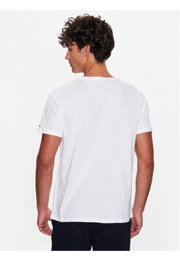 TOMMY HILFIGER - Tommy Hilfiger T-Shirt UM0UM02916 Biały Regular Fit. Kolor: biały. Materiał: bawełna