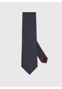 Pako Lorente - PAKO LORENTE - Jedwabny granatowy krawat mikrowzór. Kolor: niebieski. Materiał: jedwab. Styl: młodzieżowy #1