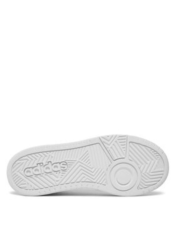 Adidas - adidas Sneakersy Hoops 3.0 Mid K GW0401 Biały. Kolor: biały. Materiał: skóra