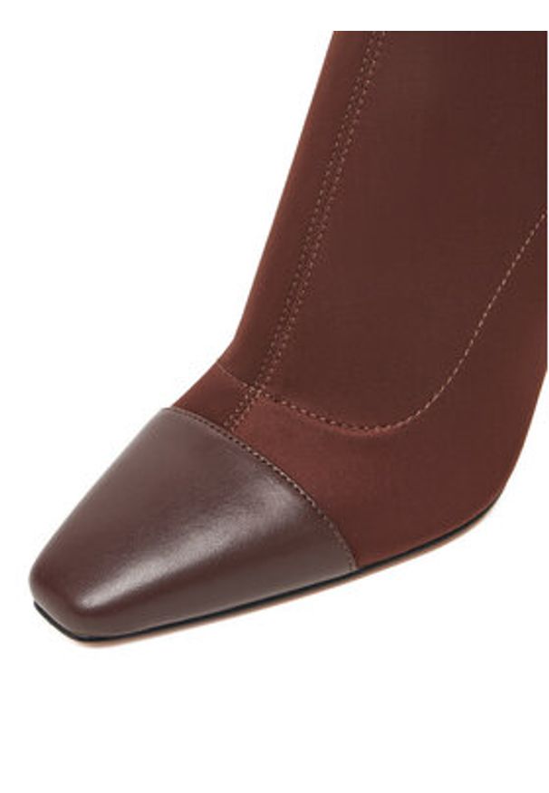 Nine West Botki CEO-NOURA-01 Brązowy. Kolor: brązowy. Materiał: materiał
