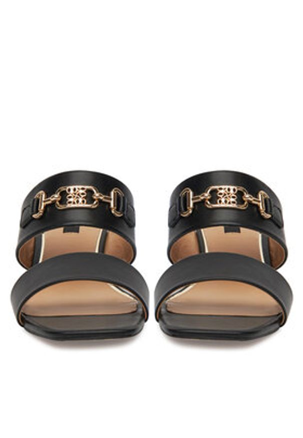 Nine West Klapki 2560-01 Czarny. Kolor: czarny. Materiał: materiał, syntetyk
