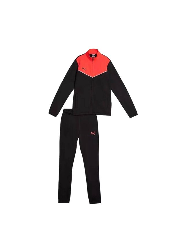 Puma - Dres Dziecięcy / Dziecięcy. Okazja: na uczelnię. Kolor: czerwony, wielokolorowy, czarny. Materiał: dresówka