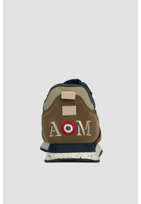 Aeronautica Militare - AERONAUTICA MILITARE Granatowo-brązowe sneakersy męskie, Rozmiar 43. Okazja: na co dzień. Kolor: niebieski #3