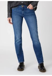 Wrangler - WRANGLER damskie spodnie jeansowe STRAIGHT AIRBLUE