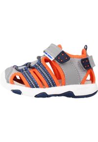 Geox - Sandały GEOX B SANDAL MULTY BOY B Szary. Kolor: szary. Materiał: syntetyk, tkanina. Sport: turystyka piesza