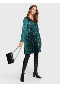 Nissa Sukienka codzienna RC13349 Zielony Regular Fit. Okazja: na co dzień. Kolor: zielony. Materiał: syntetyk. Typ sukienki: proste. Styl: casual #5
