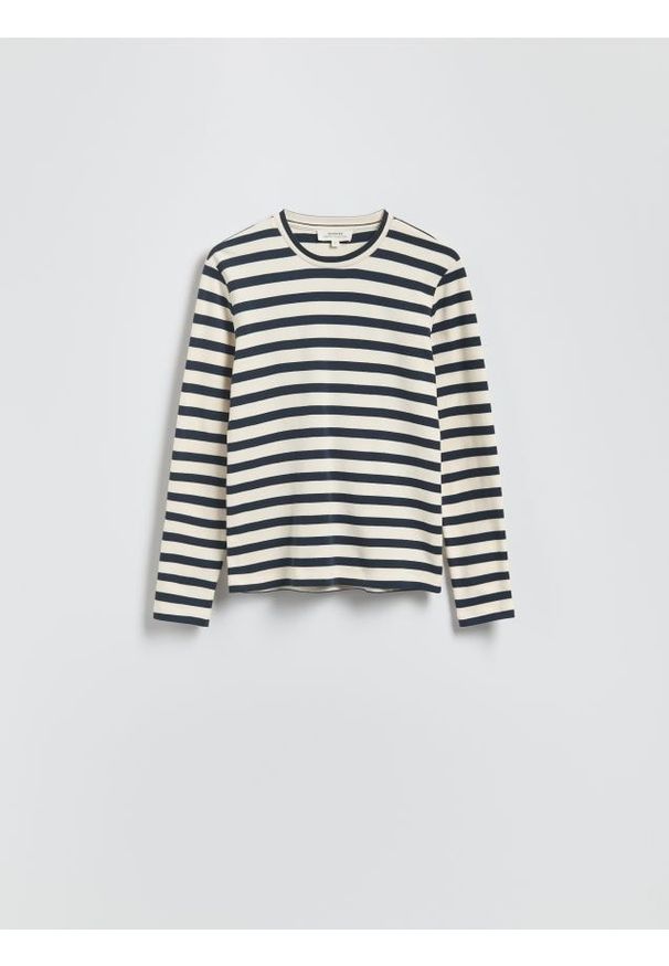 Reserved - Bawełniany longsleeve - wielobarwny. Materiał: bawełna. Długość rękawa: długi rękaw