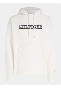 TOMMY HILFIGER - Tommy Hilfiger Bluza Monotype Embro MW0MW33062 Biały Regular Fit. Kolor: biały. Materiał: bawełna