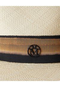 MAISON MICHEL PARIS - Beżowy kapelusz Virginie. Kolor: beżowy. Wzór: aplikacja #2
