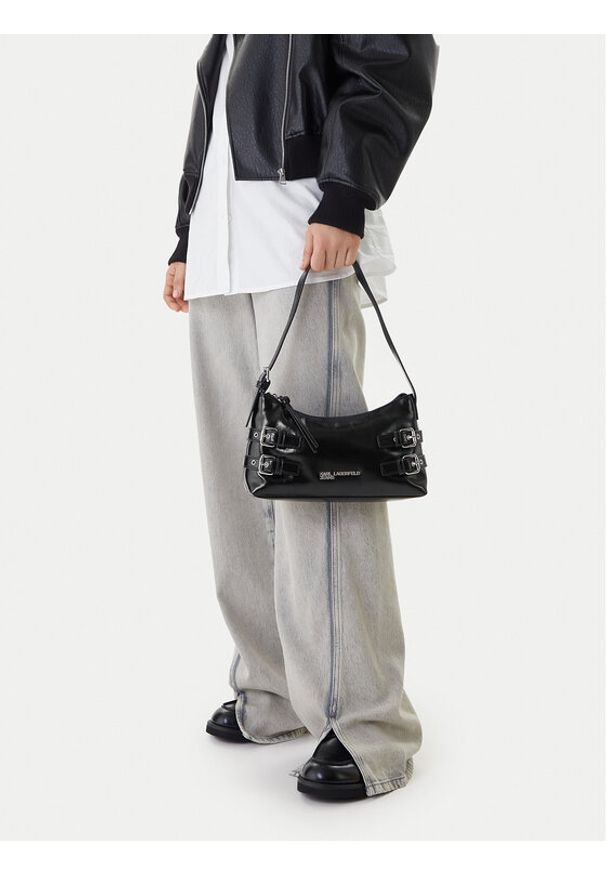 Karl Lagerfeld Jeans Torebka B1W30156 Czarny. Kolor: czarny. Materiał: skórzane
