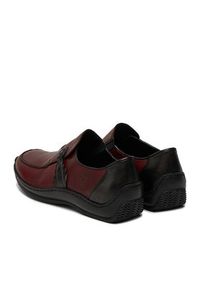 Rieker Półbuty L1759-30 Bordowy. Kolor: czerwony. Materiał: skóra #7