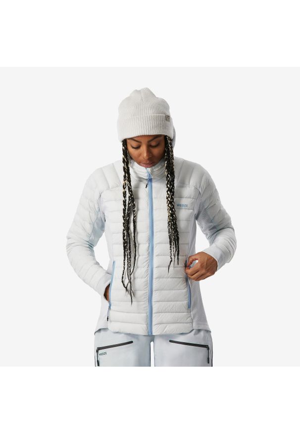 SIMOND - Kurtka narciarska damska Wedze FR900 Warm. Kolor: szary, niebieski, wielokolorowy. Materiał: materiał, mesh, puch. Sezon: zima. Sport: narciarstwo