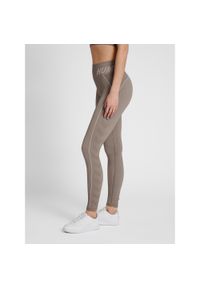 Damskie legginsy ze średnim stanem Hummel TE Christel. Kolor: szary. Materiał: dzianina, materiał, prążkowany