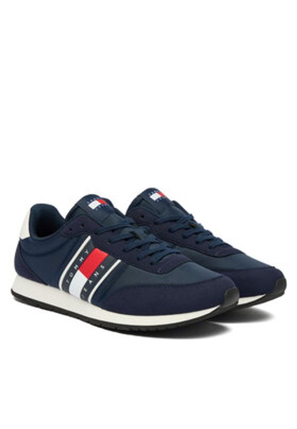 Tommy Jeans Sneakersy Tjm Classic Runner EM0EM01709 Granatowy. Kolor: niebieski. Materiał: materiał